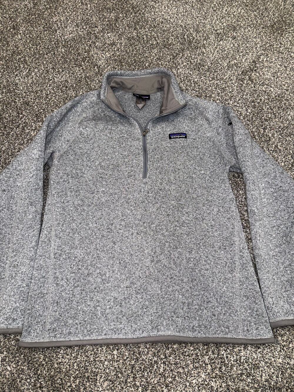 Patagonia Better Sweater 1/4 Zip Pullover Men’s Large Gray Fleece 25618
